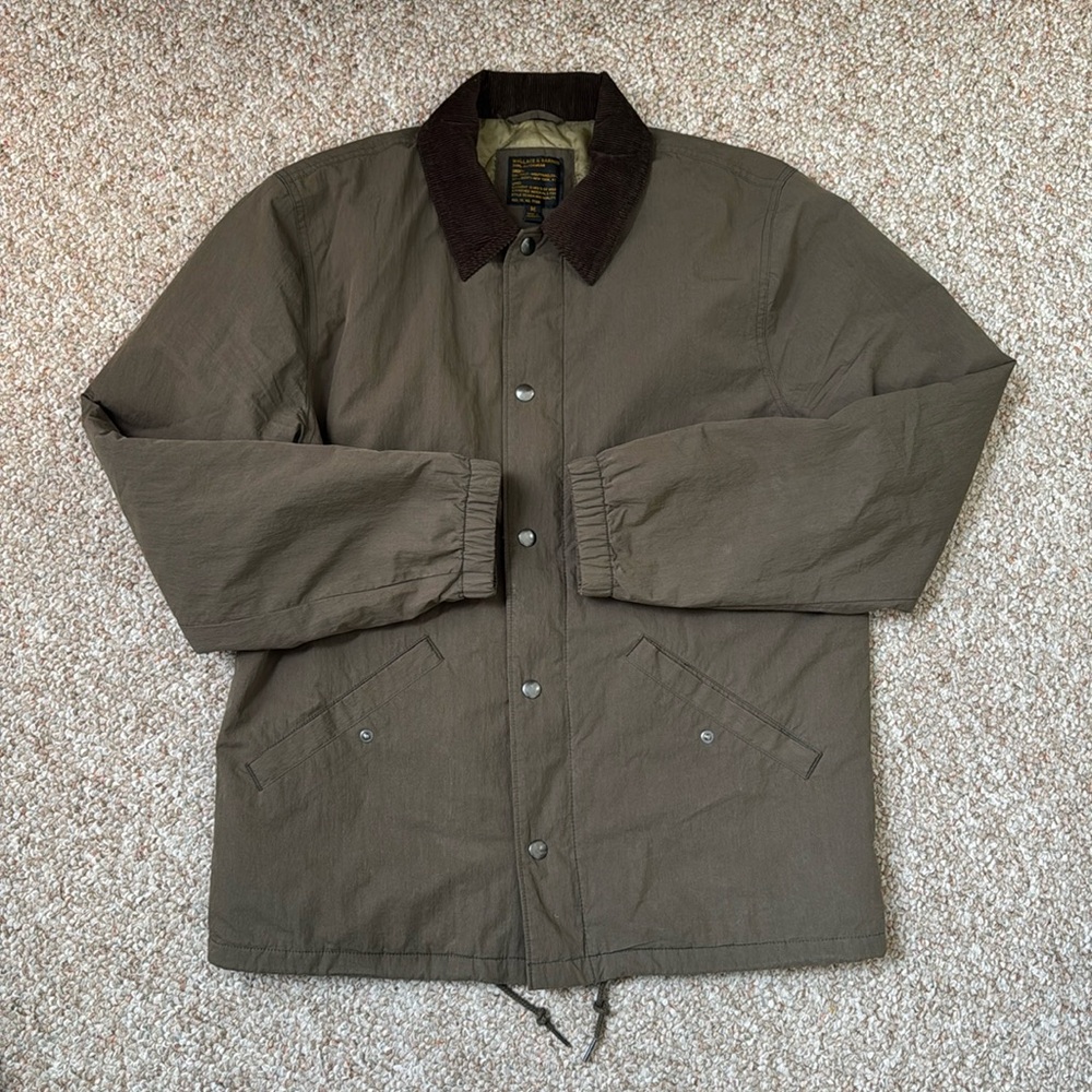 J. Crew Wallace & Barnes Men’s Green Jacket With Brown Collar